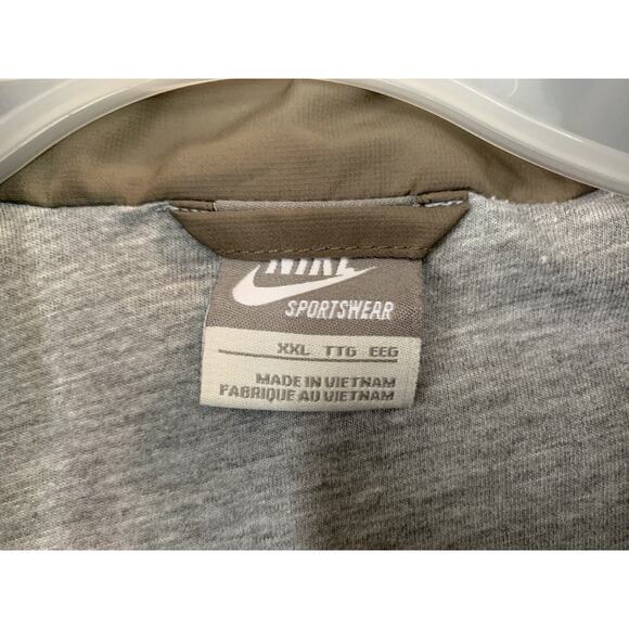 NIKE SPORTSWEAR Full Zip Brown Athletic Casual Jacket Windbreaker Men's Size XXL - Picture 12 of 13